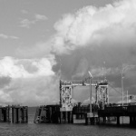 Black & White Ferry Terminal Photo